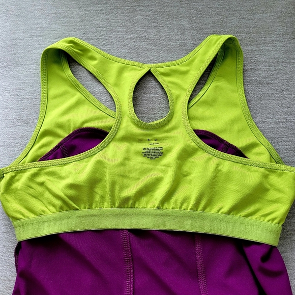 EUC Tek Gear Racerback Athletic Tank Top Purple/Green Size L - Picture 6 of 11